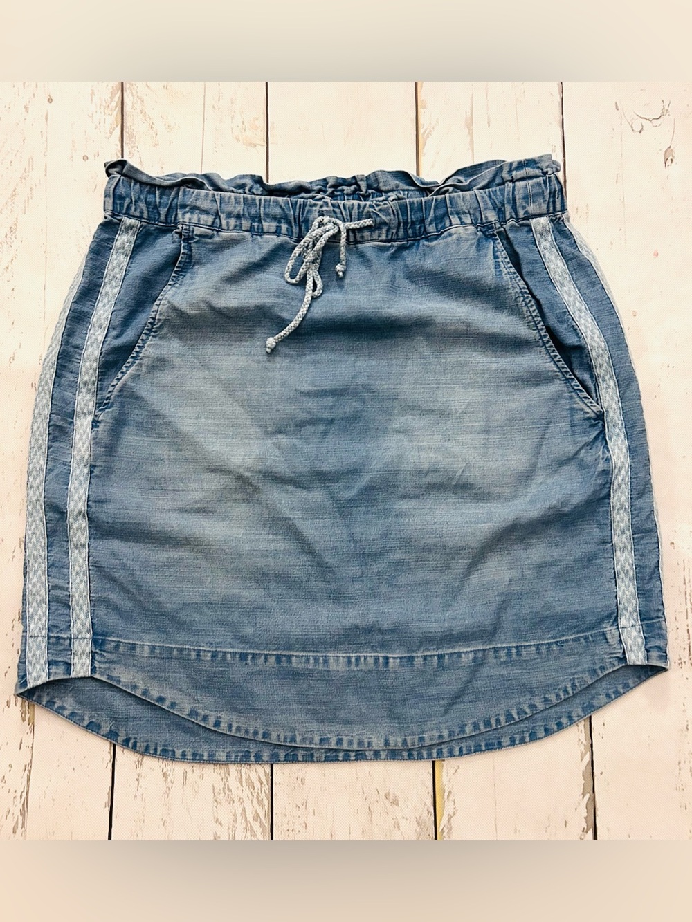Sz XS cloth & stone Light Blue Elastic Waist Skirt